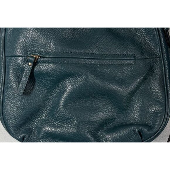 Kate Spade Vivian Hobo Bag Green Pebble Leather Purse Pockets Shoulder Strap - Picture 5 of 11